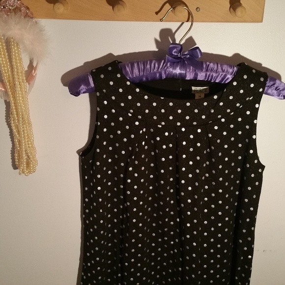 Childrens Place Size 14 Black Polka Dot Dress - Picture 5 of 12